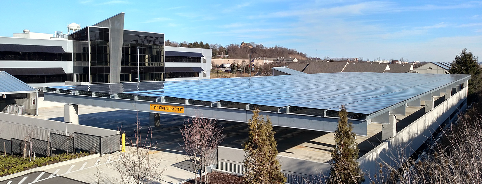 commercial solar panel parking canopy