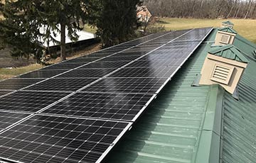 Solar Metal Roof Mount On Farm In Pa