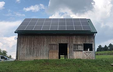 Solar Panels On Western Pa Barn