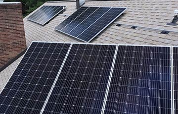 Staggered Solar Residential Roof Array